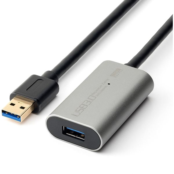 サンワダイレクト USB3.0延長ケーブル（5m・リピーターケーブル