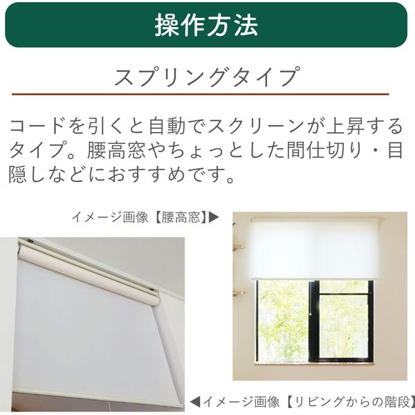 規格品】遮光ロールスクリーン 幅60×高180cm（アイボリー