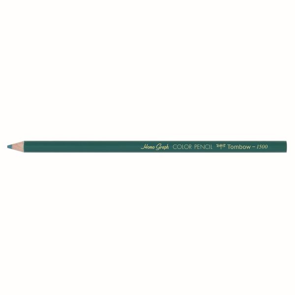 トンボ鉛筆 色鉛筆 単色 青緑 1500-12 1ダース（12本） - アスクル