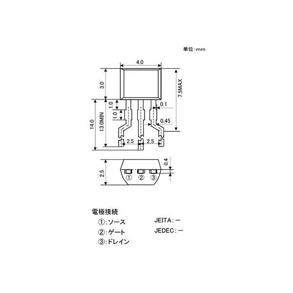 イサハヤ電子 JFET 低周波増幅用 Pチャネル接合形 2SJ498-T112-D