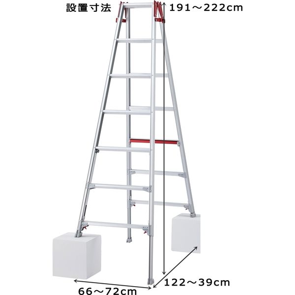 長谷川工業 はしご兼用 伸縮脚立 ニューラビット RYH-21a（直送品）