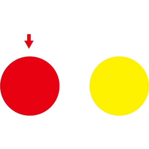 ササガワ カラーラベル円形シール 9mm丸 赤 20-901 1セット(15600片:1  