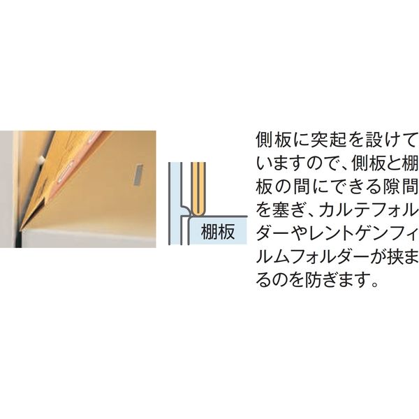 【設置込】コクヨ 100区分対応カルテ戸棚 W600 HP-SA46F1 1脚（直送品）