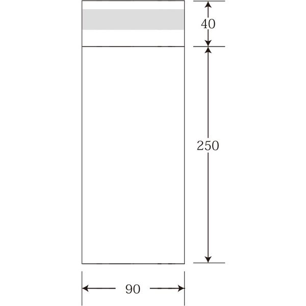 OPP袋 90×250+40mm 30μ 100枚入 TY90-250 5パック エヒメ紙工 OPP袋 90×250+40mm 30μ 100枚入 TY90-250 5パック エヒメ紙工