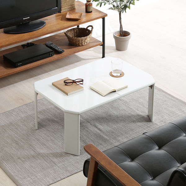 不二貿易 ルーチェ UVローテーブル 幅750×奥行500×高さ320mm ホワイト