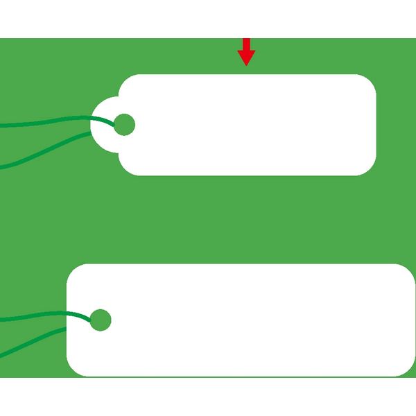 ササガワ パック入提札 長型 小物用白無地 19-960 1セット：500枚