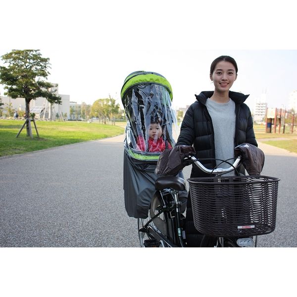 サギサカ POPアップ同乗器カバー2リヤ用 グリーン/グレー 34423 1個