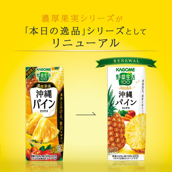 カゴメ 野菜生活100 本日の逸品 沖縄パインミックス 195ml 1