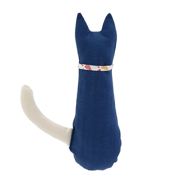 リーフ けって遊べる猫のぬいぐるみ 帆布&デニム ハンドメイド お揃い