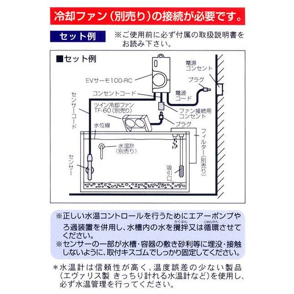 エヴァリス ＥＶサーモ１００ーＲＣ　冷却ファン用 4540150000865 1個（直送品）