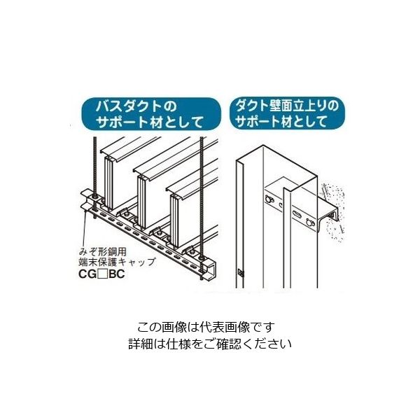 ネグロス電工 長穴付きみぞ形鋼 HDZ Z75CG150R 1本（直送品