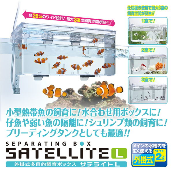 スドー　外掛式産卵飼育ボックス　サテライトＬ 66881 1個（直送品）