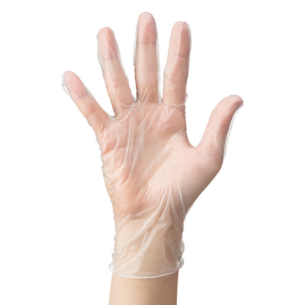 使いきりビニール手袋】 川西工業 使いきりプラスチック手袋 粉なし M