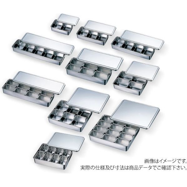 在庫一掃セール　薬味バット0号6ヶ入り Amazon｜seathestars ステンレス ヤクミ やくみ 薬味入れ 小分け