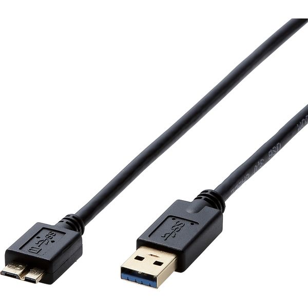 USBケーブル 0.5m A[オス]-microB[オス] USB3.0 TV 外付けHDD ブラック DH-AMB3N05BK エレコム  1個（直送品）