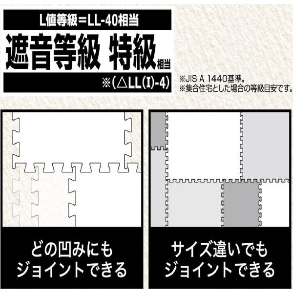 ジョイントマット VJEM-60 グレイシュベージュ 60cm×60cm×1.2cm×4枚