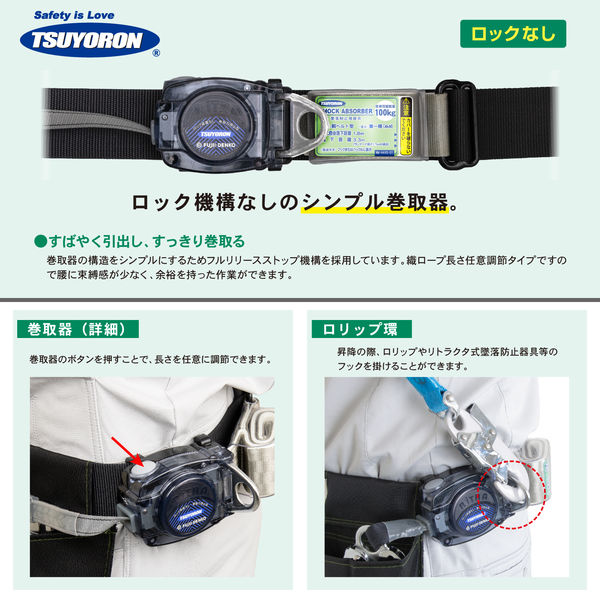 新品未開封　安全帯TB-RN-590-BLK-Mリトラ黒 Amazon.co.jp: 藤井電工 新規格 胴ベルト型安全帯 リトラ 黒 M