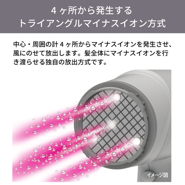 テスコム ヘアドライヤー マイナスイオン 折りたたみ 2WAYモイスチャーフード ブロンズ TD430B-N 1個