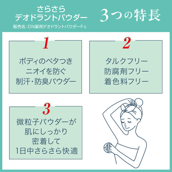 デオナチュレ さらさらデオドラントパウダー 本体 15g デオナチュレ さらさらデオドラントパウダー 15g ｜ ミスター
