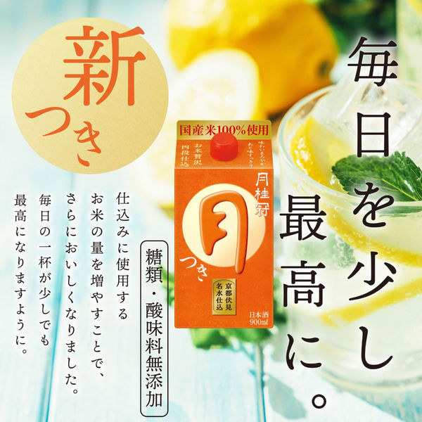 月桂冠3本 菊正宗 2本 沢の鶴 1本 6本セット　送料無料 月桂冠 月 パック 900ml 1本 日本酒 【糖類・酸味料 無添加 料理