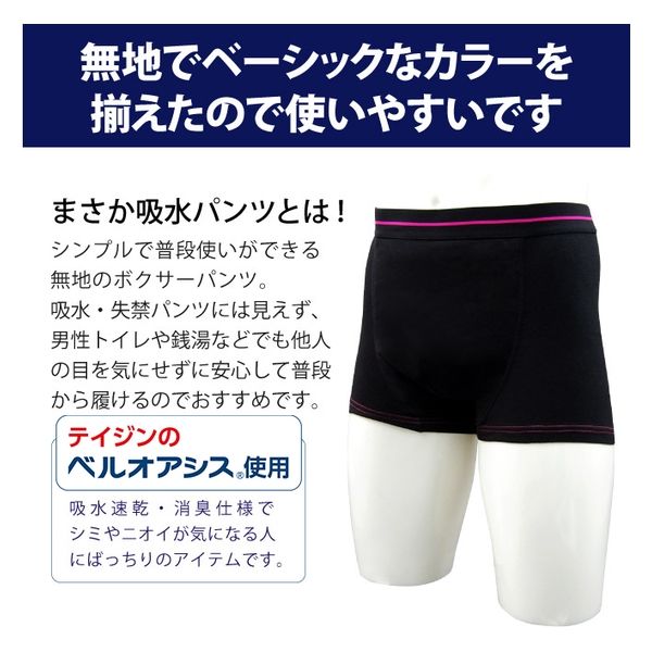 辻一 超薄型失禁パンツ ボクサータイプ 吸水 抗菌防臭 消臭 吸水量