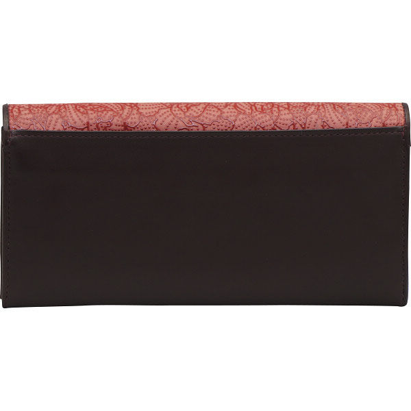 草木染印伝 ボタン柄長財布 レッド K21185514 小田清 草木染め印伝ボタン柄長財布 23-8362-125 1箱（直送品） - アスクル