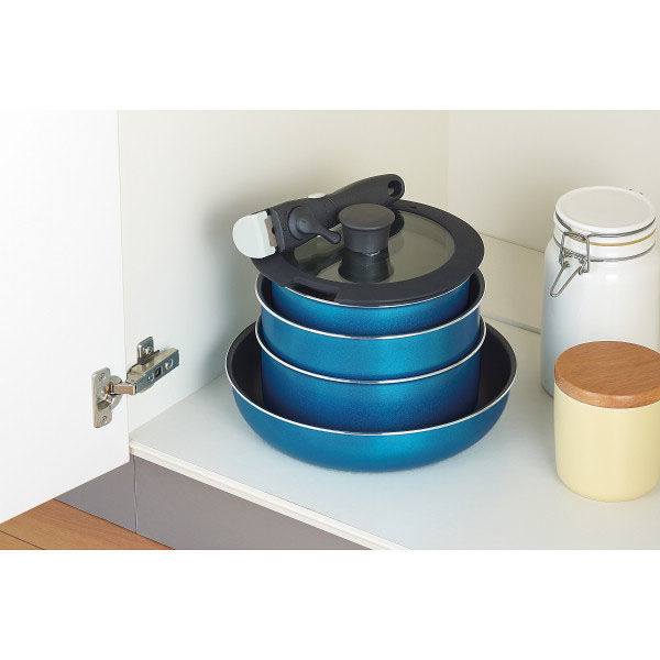 タマハシ ジャンヌ・エコール 着脱ハンドル鍋4点セット 23-8964-126 1