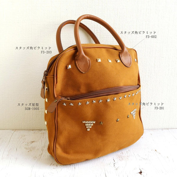 日本紐釦貿易 角鋲 スタッズ ピラミッド型 7mm ニッケル 20個入 日本紐釦貿易 角鋲 スタッズ ピラミッド型 7mm ニッケル 20個入