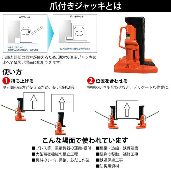 ベスト・アンサー ジャッキ 爪ジャッキ オレンジ diy-042 1台
