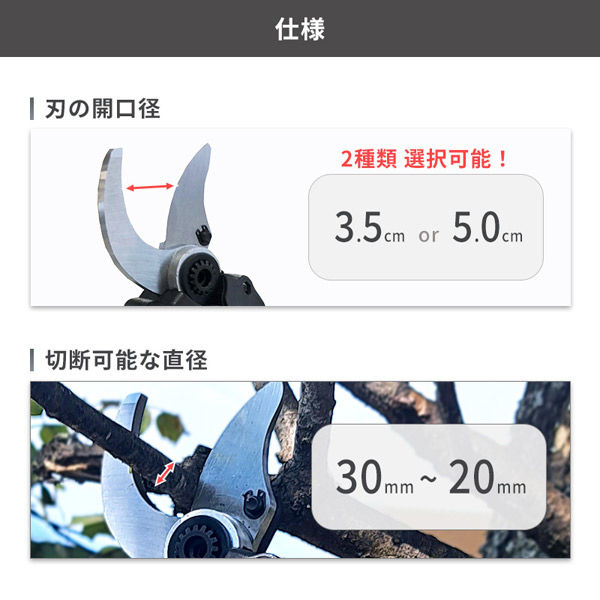 シンセイ 充電式 枝切ばさみS300 切断可能口径300mm TIP-300 1箱