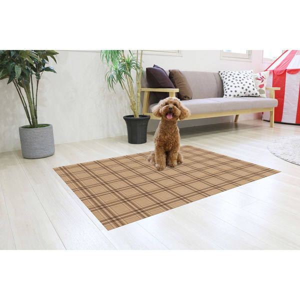明和グラビア 防滑消臭防水ペットマット ブラウン 60cm×90cm