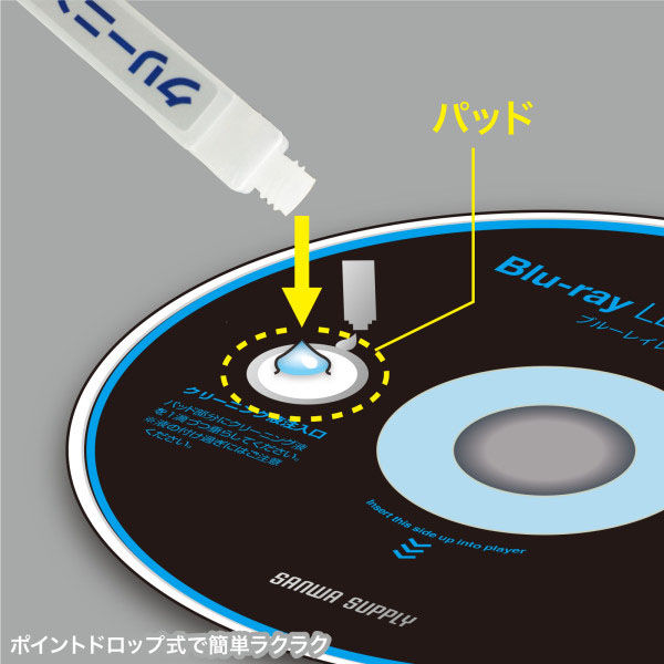 サンワサプライ ブルーレイレンズクリーナー（湿式） CD-BDWN 1個 ...