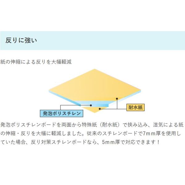 フジテックス FXスチレンボード2 反り対策品 5mm厚 糊なし A1サイズ 10枚入り 1512154226 1箱(10枚入)（直送品） - アスクル