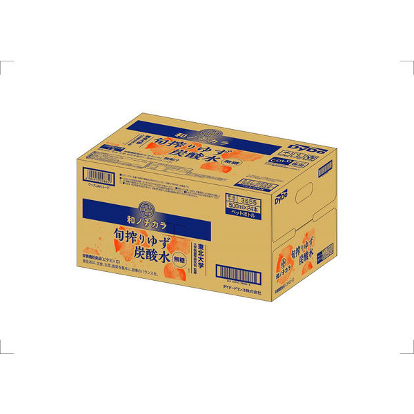ダイドードリンコ 和ノチカラ 旬搾りゆず炭酸水 500ml 1箱(24本入