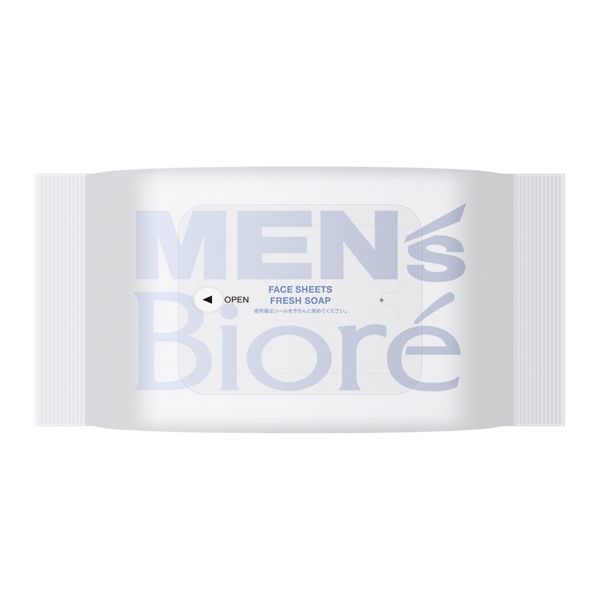 MEN's Biore フェイスシート 34枚入り 花王 メンズビオレ フェイスシート 清潔感のある石けん 34枚