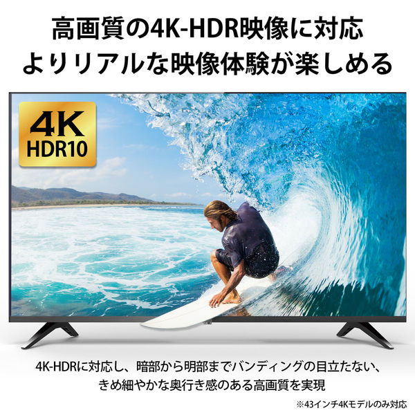 慶洋エンジニアリング 4K-43インチ チューナーレステレビ RCA-43N1 1個（直送品） - アスクル