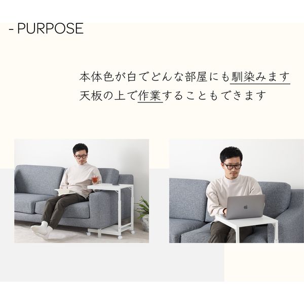アスカ デスクサイドワゴン 高さ調整つき ホワイト DSW02W 1箱 アスカ デスクサイドワゴン 高さ調整つき ホワイト DSW02W 1箱