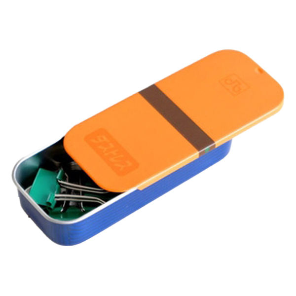 日本理化学工業 ブリキ缶ダブルクリップ 黒板ふきデザイン DRF-B-D 1