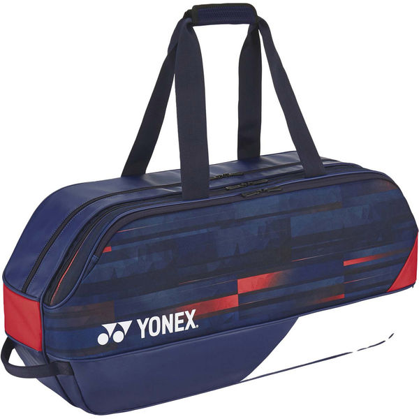 Yonex（ヨネックス） テニス バッグ トーナメントバッグ (テニス2本用) ホワイト×ネイビー×レッド BAG01PA 1個（直送品） - アスクル