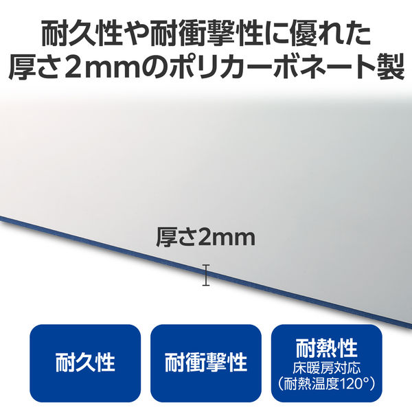 冷蔵庫 マット LLサイズ 幅86×奥行75cm 厚さ2mm 床保護シート 傷