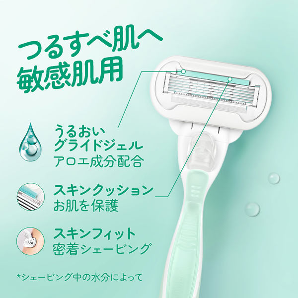 ジレット ヴィーナス エンブレイス 敏感肌 替刃3個入女性用 カミソリ P＆G - アスクル