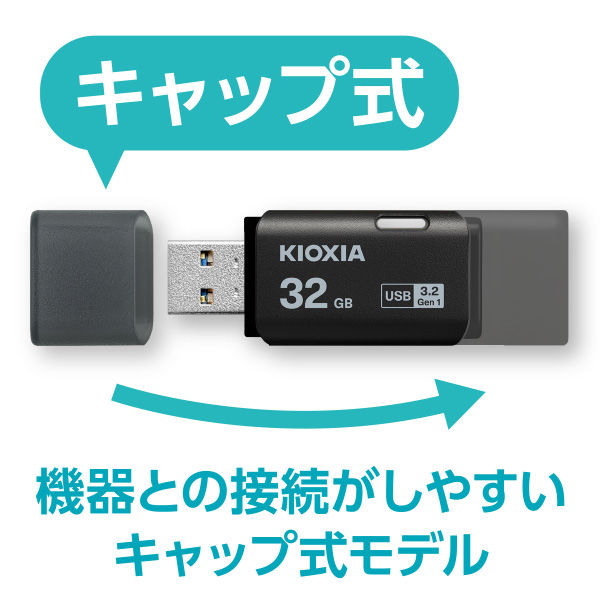 KIOXIA USBメモリ 5色セット 32GB USB3.2 / キャップ式 1パック - アスクル