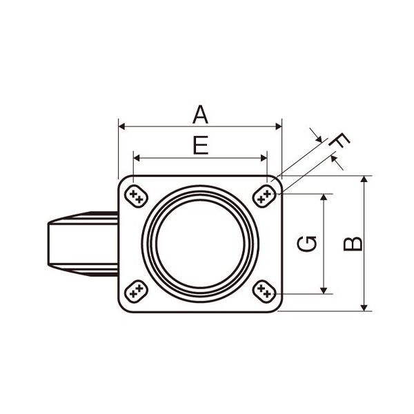 エスコ 200mm キャスター(自在金具/ゴムタイヤ) EA986CG-200 1個（直送品）