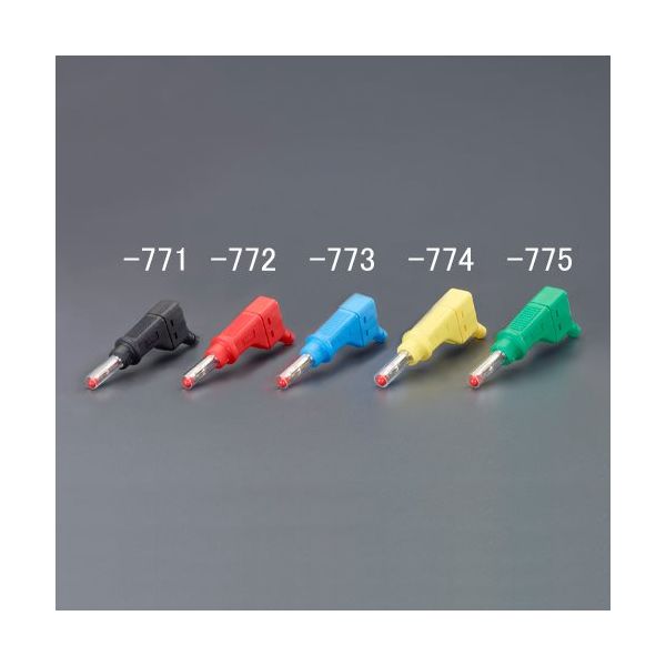 エスコ φ4mm バナナプラグ(スタック接続/黄) EA940DP-774 1セット(5個