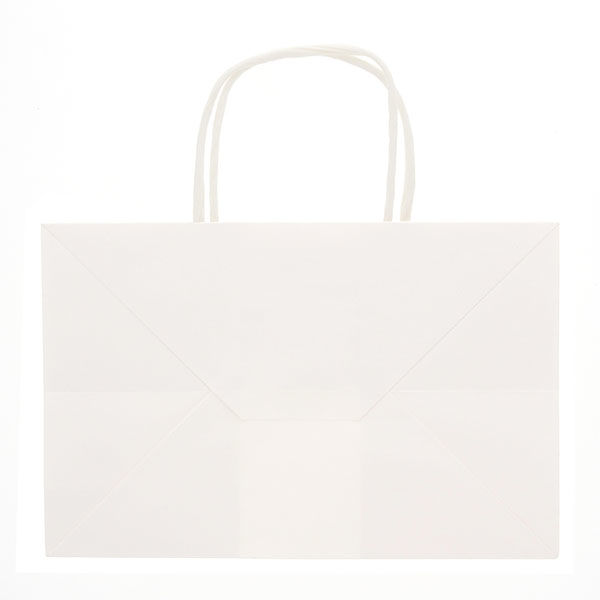 シモジマ 手提げ紙袋 オブロングバッグ 26ー17 白無地 4901755570298 1