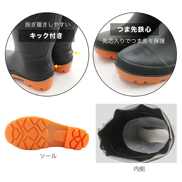 ジェイワークスプランニング 耐油安全長靴 ショート先芯入り JKS