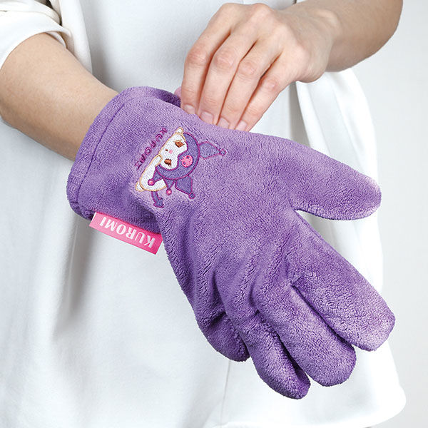 スケーター 吸水速乾 ヘアドライ手袋 【クロミ ふにゅまるデザイン