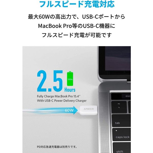 Anker USB Type-Cケーブル 3m - USB-C[オス] PowerLine 1本 アンカー