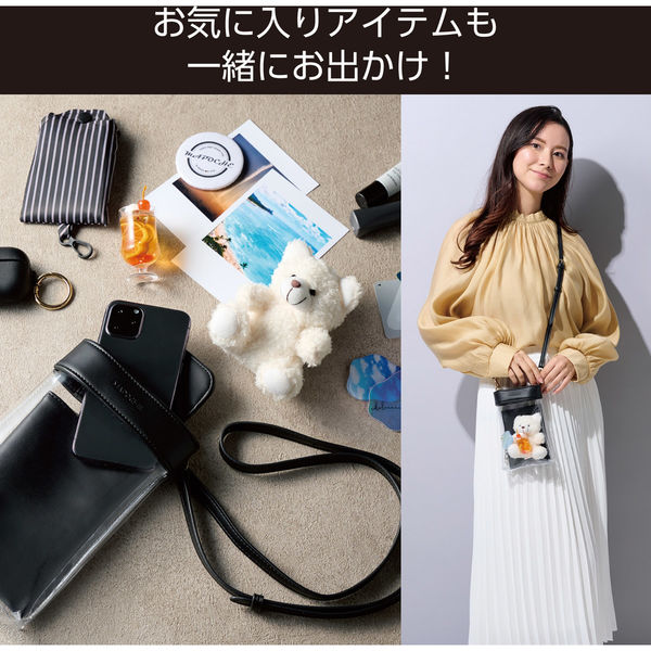 スマホショルダー 斜めがけ クリアタイプ マグネット開閉