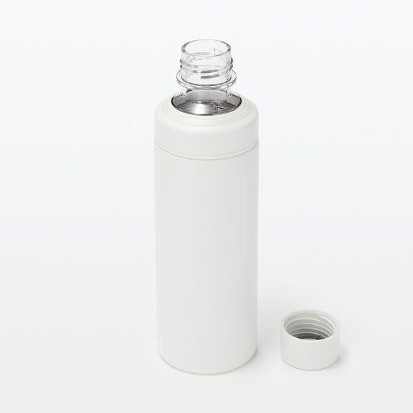 無印良品 ステンレス 炭酸にも使える 保冷ボトル 白 600mL 良品